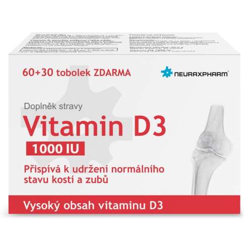 NEURAXPHARM Vitamin D3 1000IU tob.60+30 ZDARMA